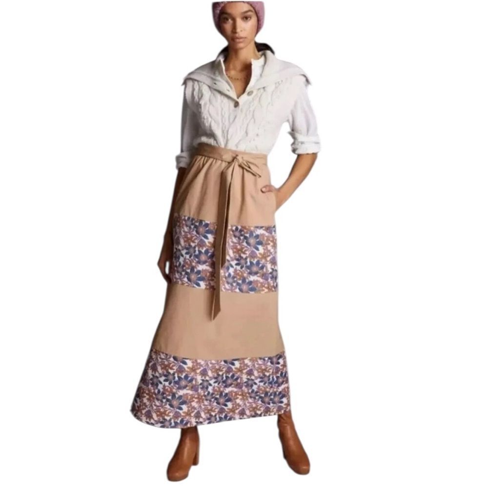 NWOT Anthropologie Sachin & Babi Size 6 Jacquard Tiered Maxi Floral Skirt
